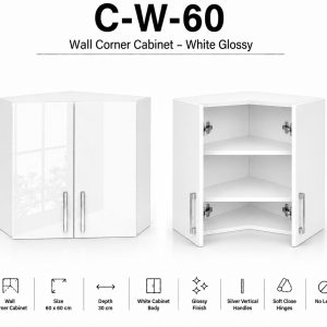 Corner Wall 60 Doube Door