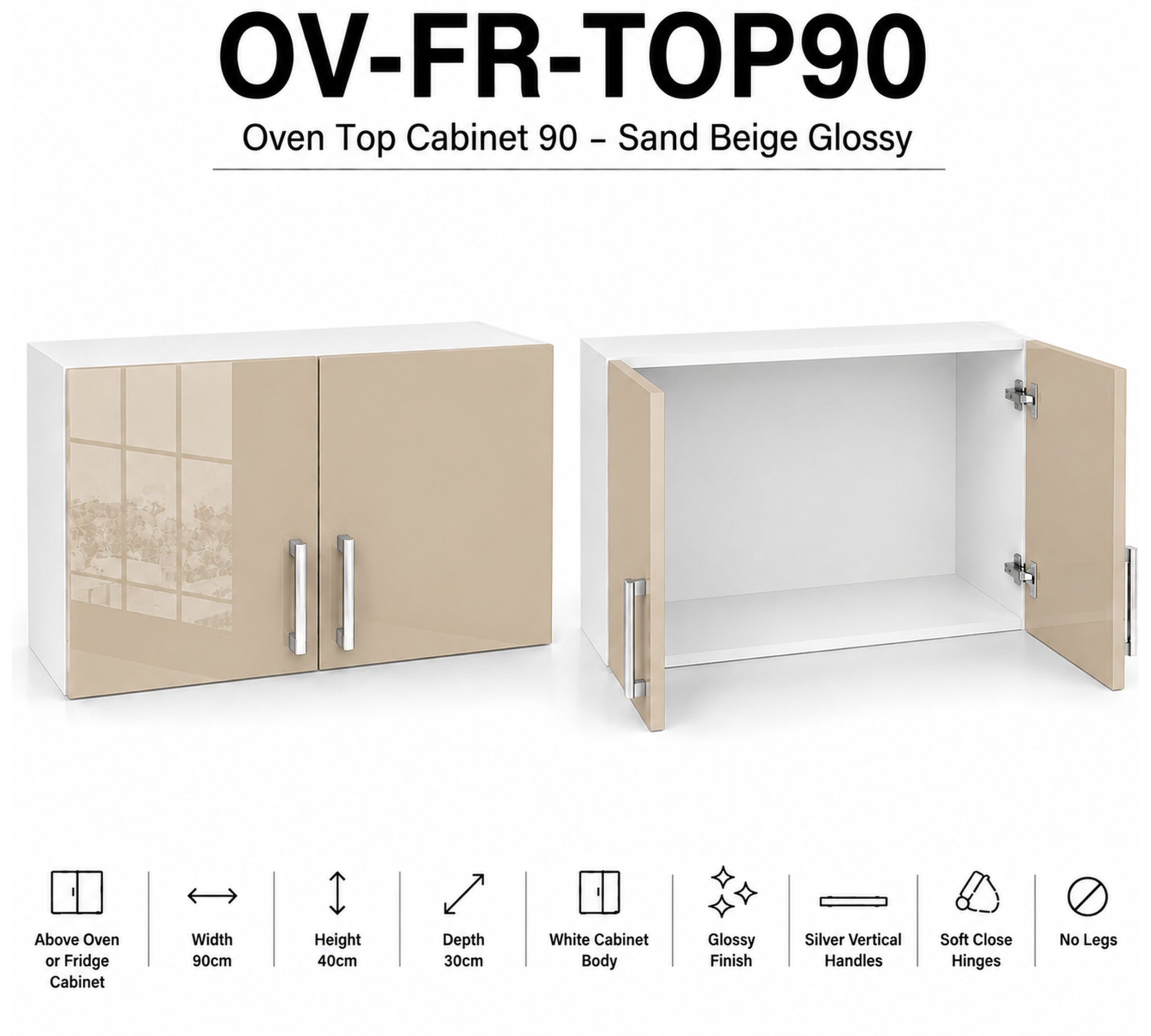 Oven/Fridge Top Cabinet 90 - Image 6
