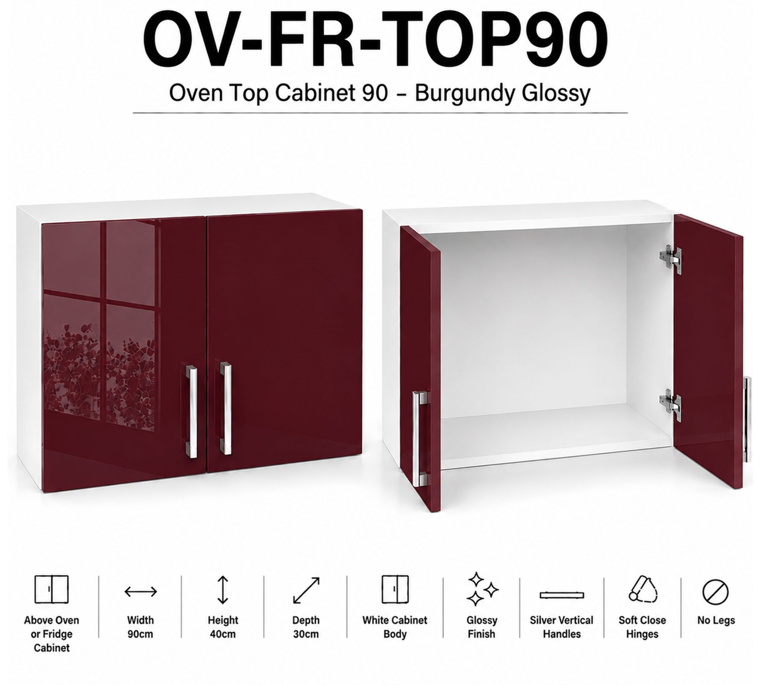 Oven/Fridge Top Cabinet 90 - Image 5