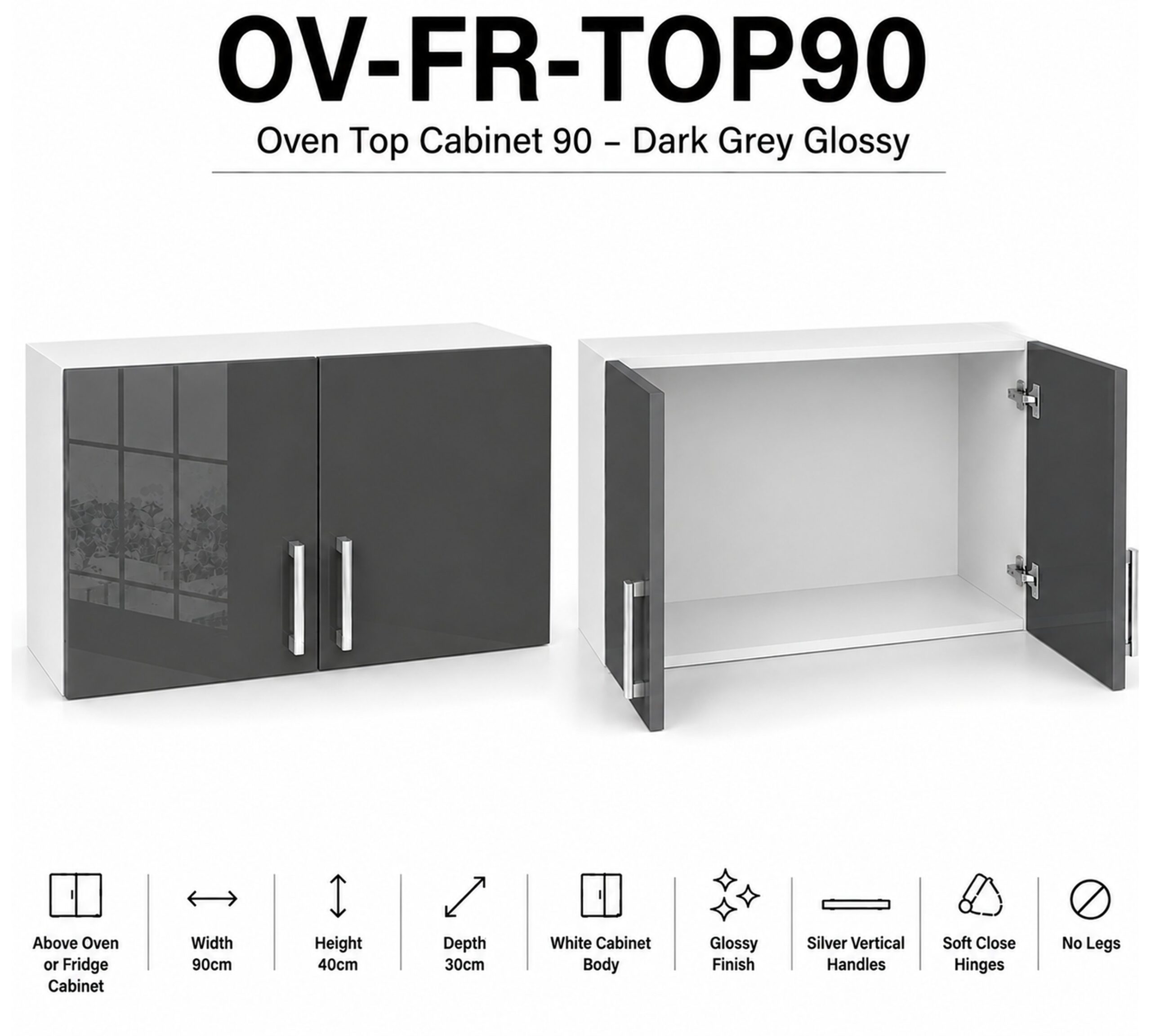 Oven/Fridge Top Cabinet 90 - Image 4