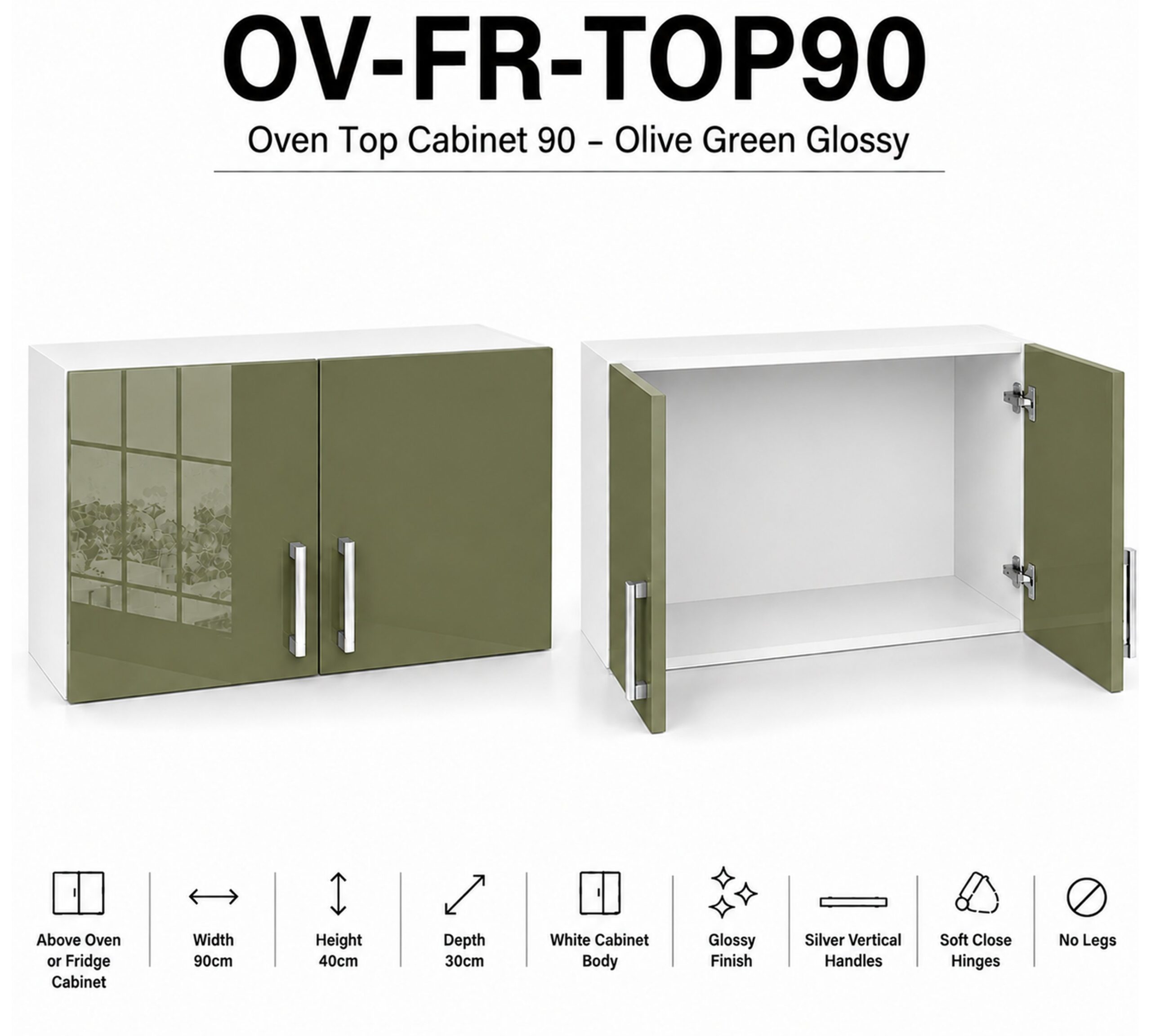Oven/Fridge Top Cabinet 90 - Image 3