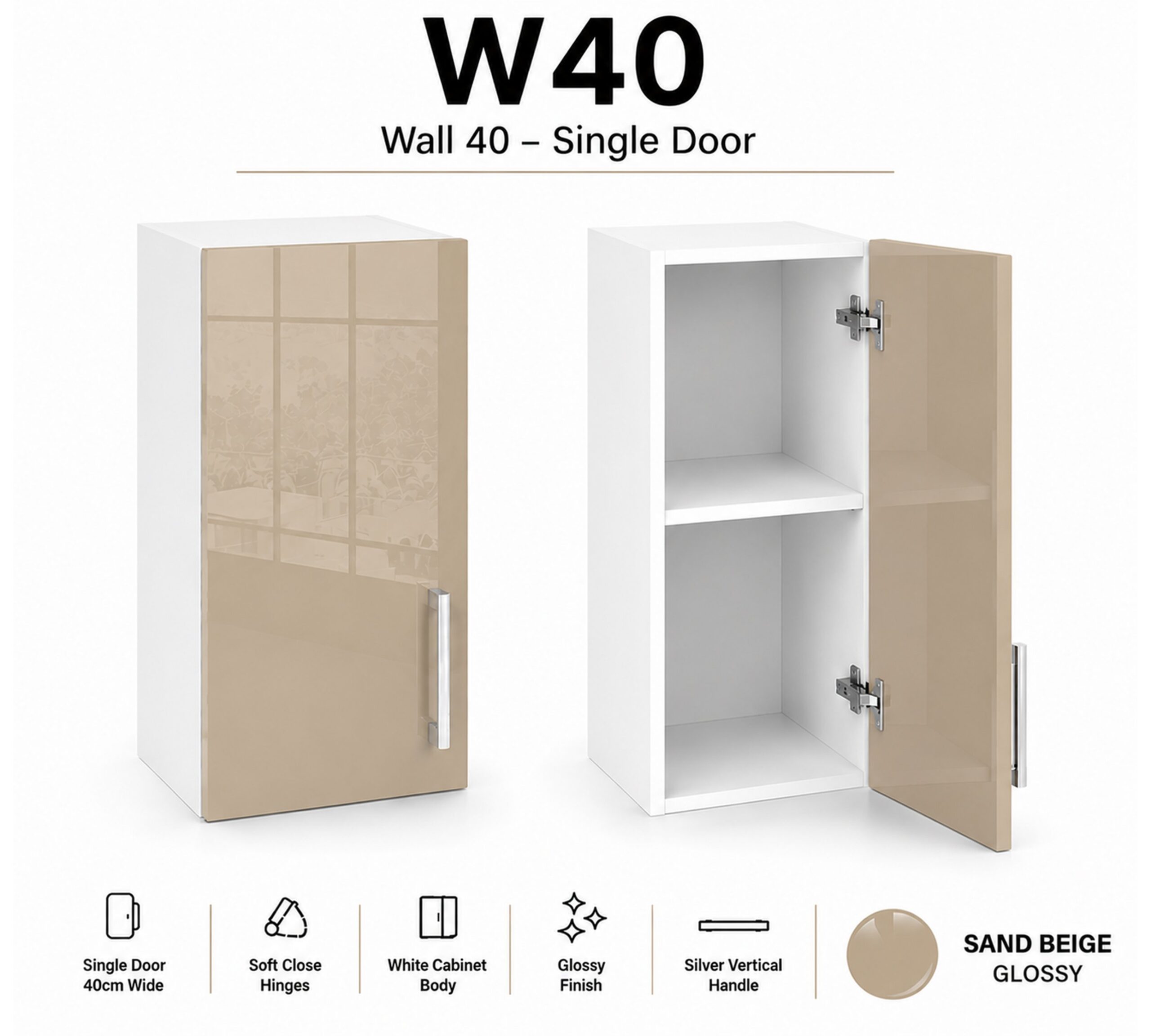 Wall 40 Single Door - Image 3