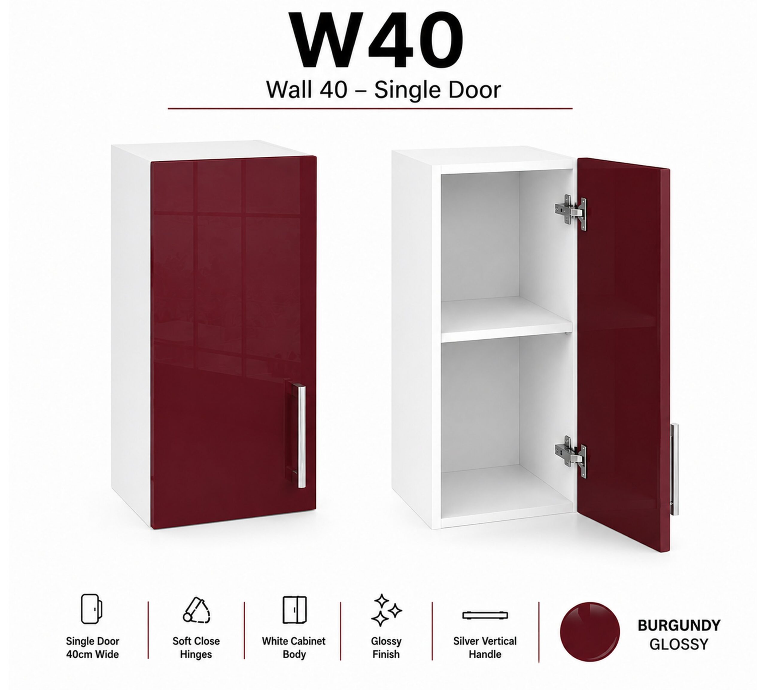 Wall 40 Single Door - Image 6