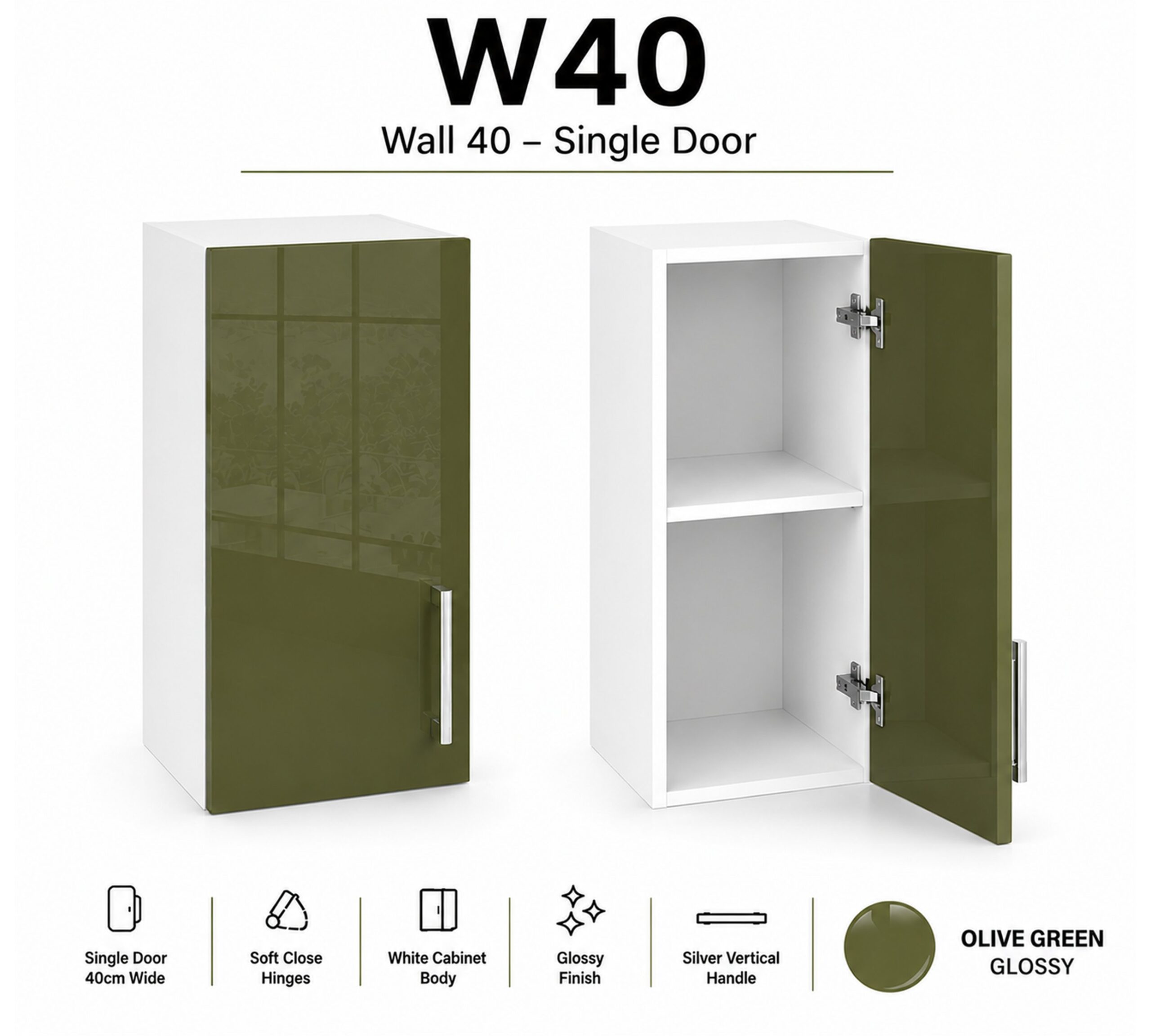 Wall 40 Single Door - Image 4
